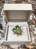 Pearl Ruby Diamond Enamel 18 Carat Yellow Gold Beetle Brooch