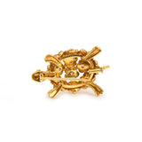 Ruby 18 Carats Yellow Gold Turtle Brooch