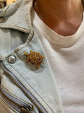 Ruby 18 Carats Yellow Gold Turtle Brooch