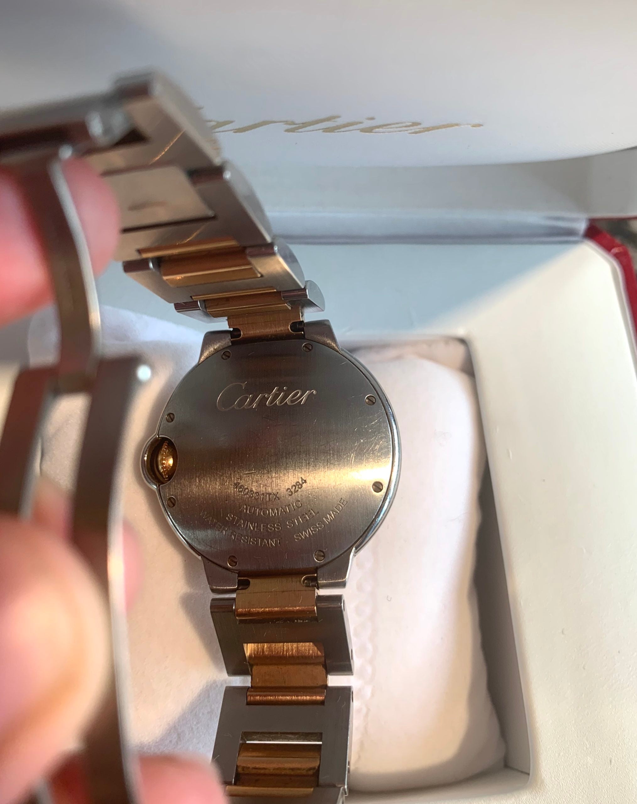 Cartier Ballon Bleu 36 mm Stainless Steel 18 Carats Yellow Gold Watch