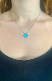 Van Cleef & Arpels Alhambra Vintage Turquoise 18 Carats White Gold Necklace