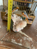 Gübelin Couple of Sparrows Agate Calcite Sculpture