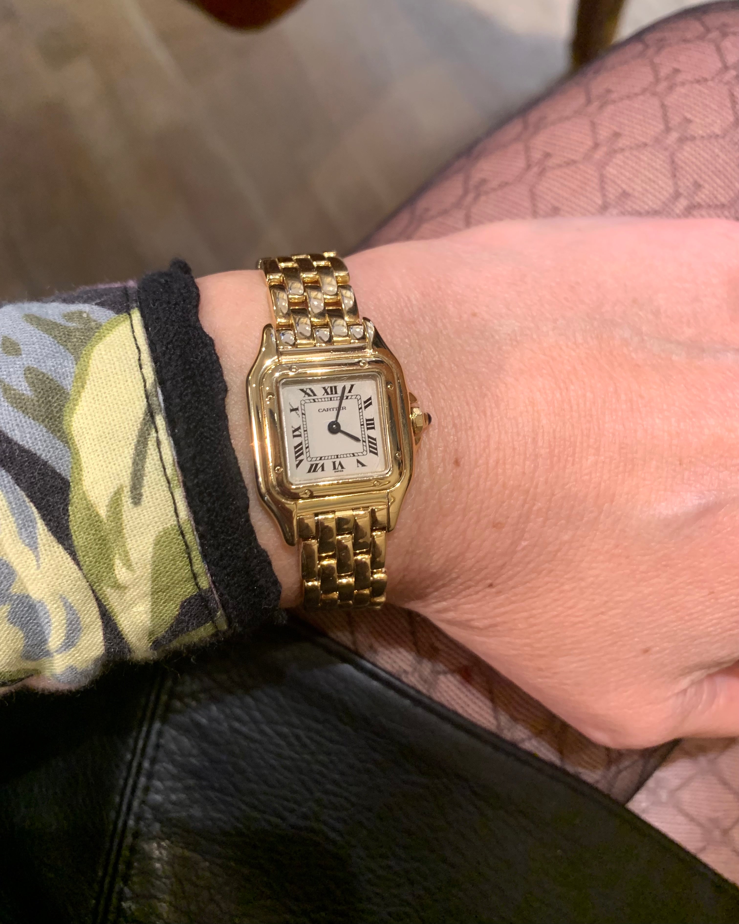 Montre Cartier Panthère Femme Or Jaune 18 Carats