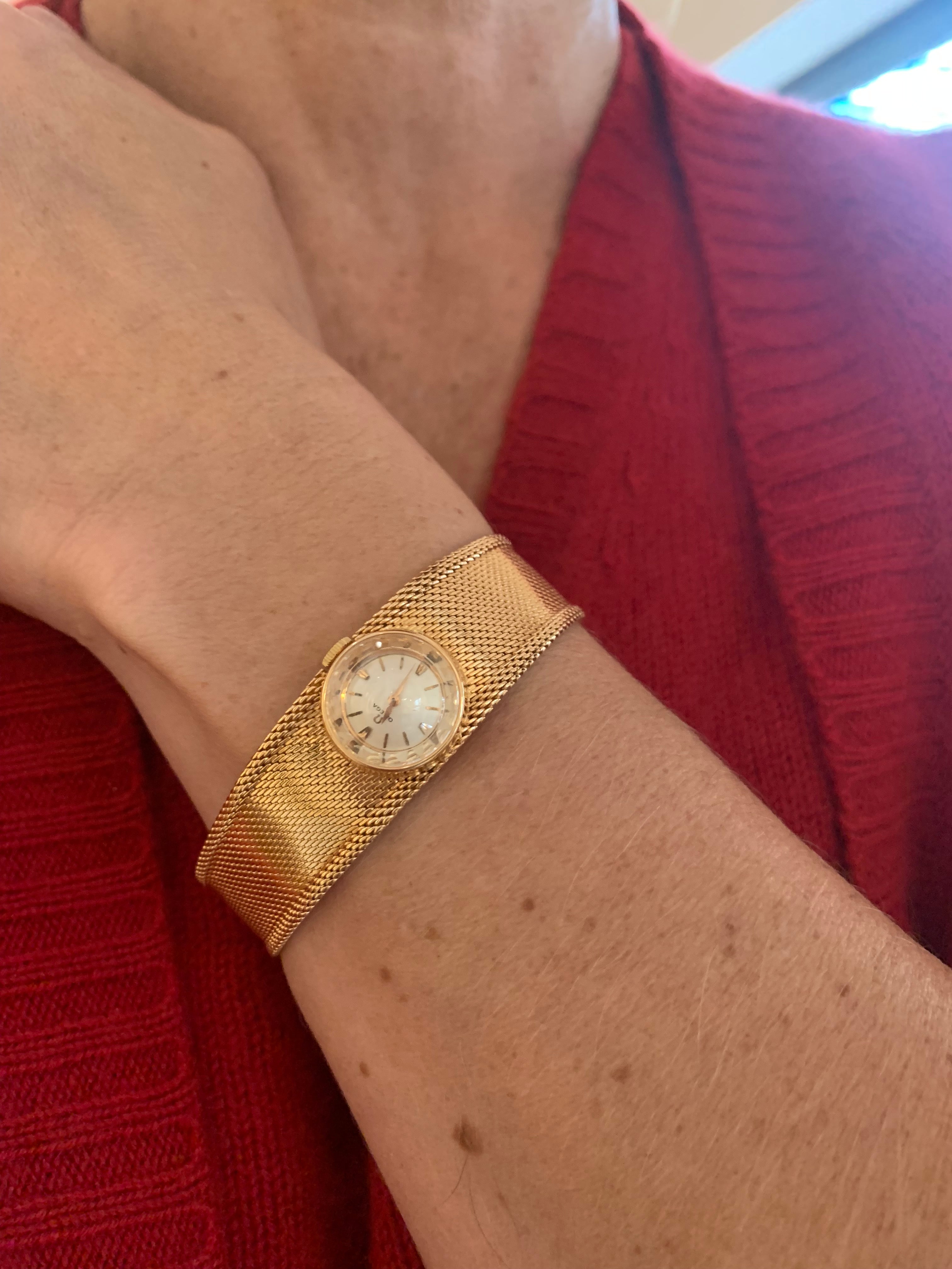 Omega Vintage Ribbon 18 Carat Rose Gold Watch