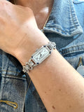 Montre Art Déco Platine Diamants Mouvement Zenith