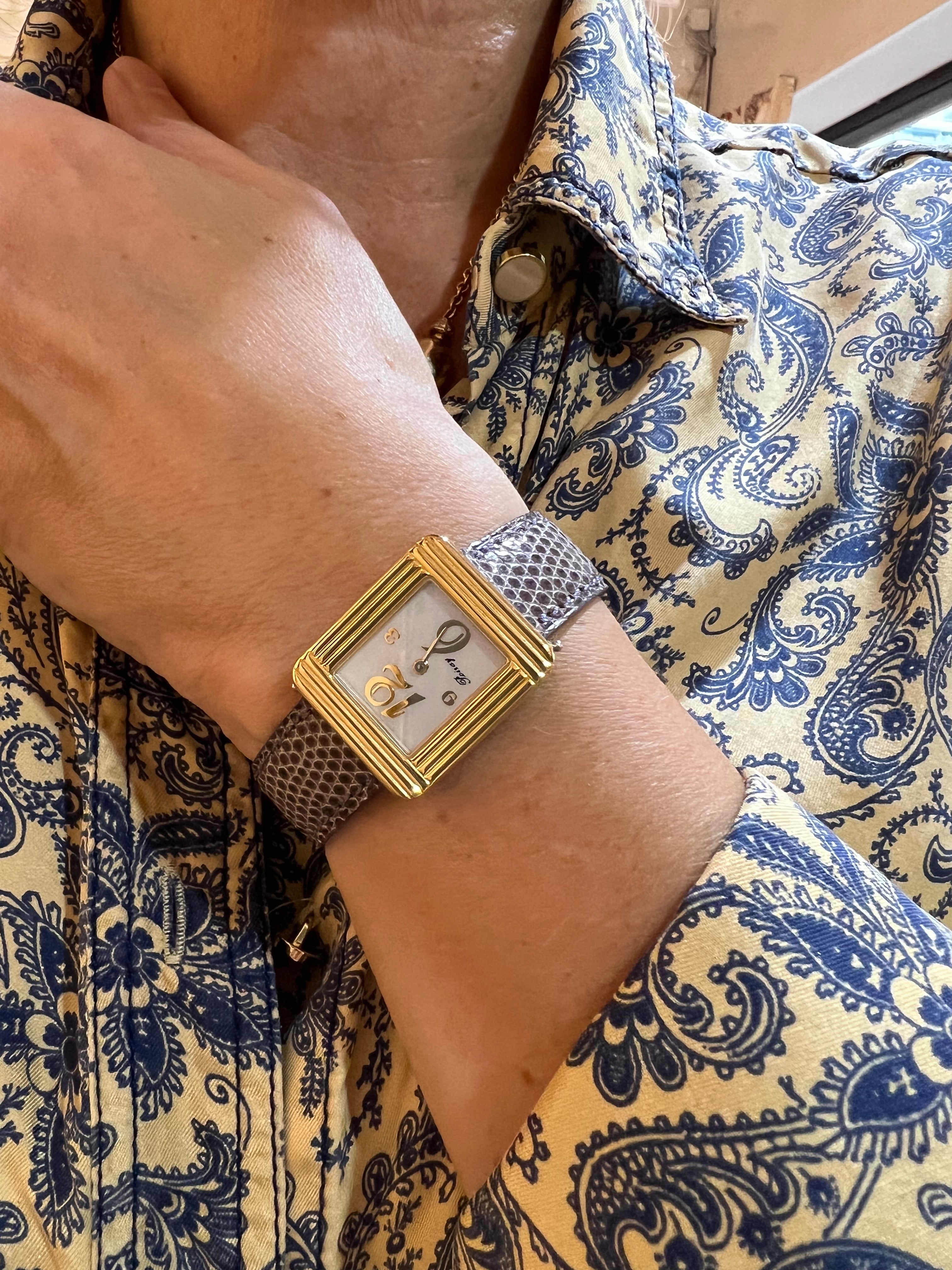 Poiray Ma Premi re 18 Carat Yellow Gold Steel Watch Les Pierres