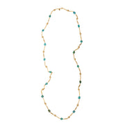 Sautoir Vintage Turquoises Or Jaune 18 Carats