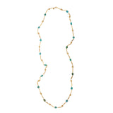 Vintage Turquoises 18 Carats Yellow Gold Necklace