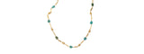 Vintage Turquoises 18 Carats Yellow Gold Necklace
