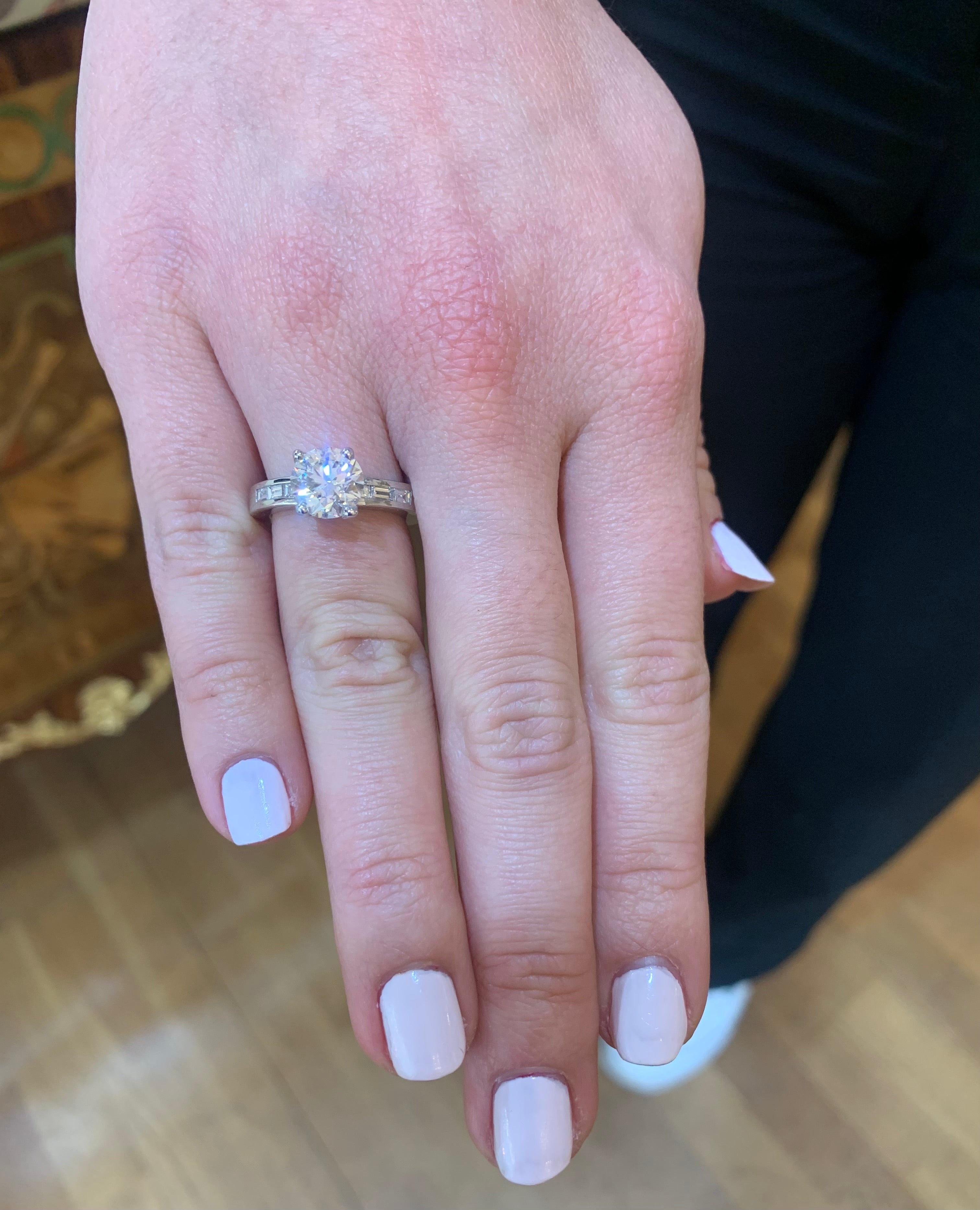 Bezel Set 2 Carat Emerald Cut Lab grown Diamond Ring in 14K White Gold –  ASSAY
