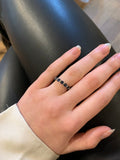 Alliance Américaine Vintage Saphirs 2.50 Carats Or Gris 18 Carats