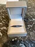 Alliance Américaine Vintage Saphirs 2.50 Carats Or Gris 18 Carats