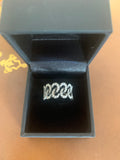 Diamonds Braces 18K Black Gold Ring