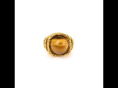 Vintage Tiger’s Eye 18 Carats Yellow Gold Ring