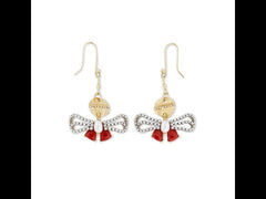 Boucles D’Oreilles Gucci Libellules Diamants et Perle Or Jaune 18 Carats