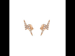 Diamond 18 Carat Rose Gold Lightning Earrings