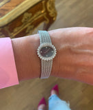 Lady Omega Brilliant Cut Diamonds 18 Carats White Gold “De Ville” Watch