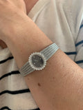 Lady Omega Brilliant Cut Diamonds 18 Carats White Gold “De Ville” Watch
